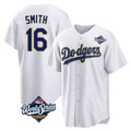 MATTH LA.Dodgers #16 Will Smith Player Gold White World Series 2026 Collection Stadium Game Stitched Jerseys