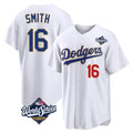 MATTH LA.Dodgers #16 Will Smith Player Gold White World Series 2026 Collection Stadium Limited Stitched Jerseys
