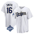 MATTH LA.Dodgers #16 Will Smith Player Gold White World Series Meet 2026 Collection Stadium Game Stitched Jerseys