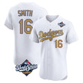 MATTH LA.Dodgers #16 Will Smith Player Gold World Series Limited Elite Home Stitched Jerseys