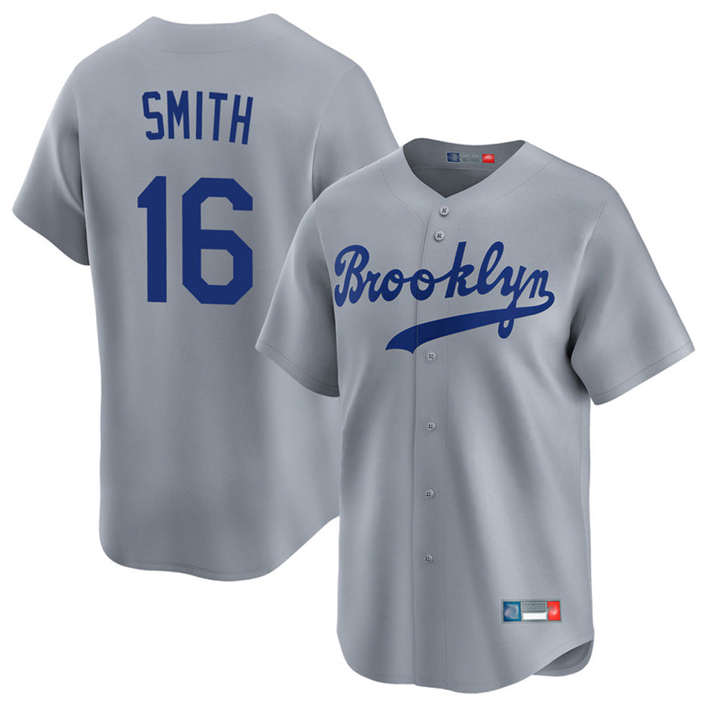 MATTH LA.Dodgers #16 Will Smith Player Gray Game Limited Home Stitched Jerseys