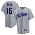 MATTH LA.Dodgers #16 Will Smith Player Gray Game Stitched Jerseys