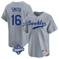 MATTH LA.Dodgers #16 Will Smith Player Gray World Series Meet Game Limited Home Stitched Jerseys