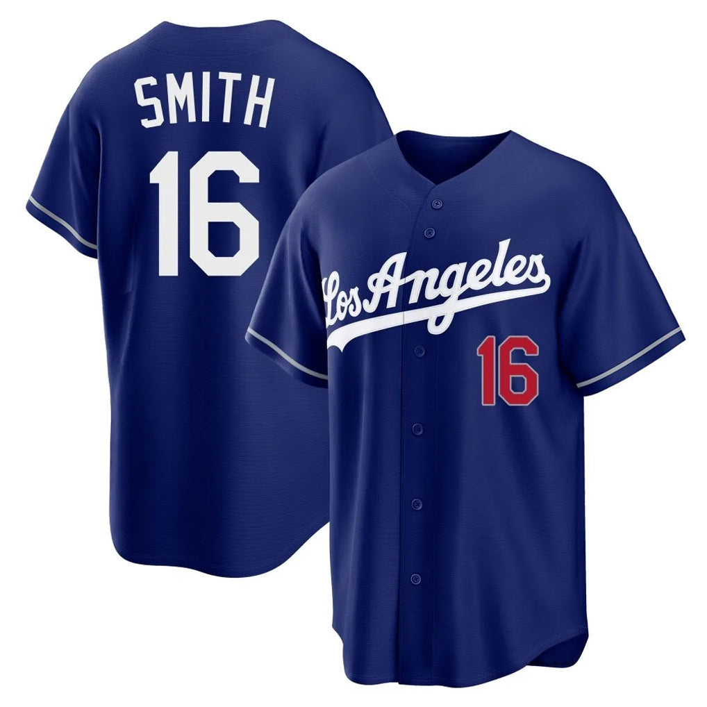 MATTH LA.Dodgers #16 Will Smith Player Royal Game Home Stitched Jerseys
