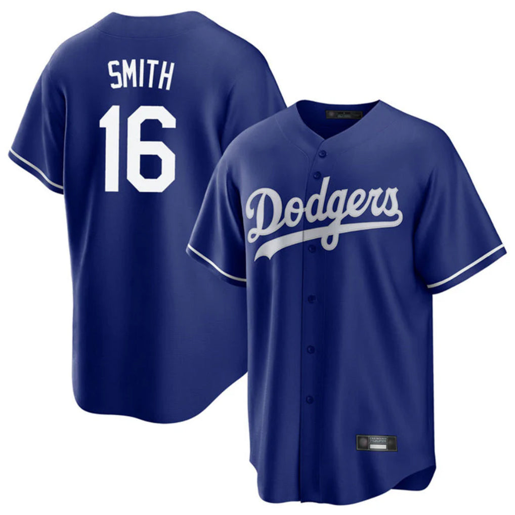 MATTH LA.Dodgers #16 Will Smith Player Royal Game Stitched Jerseys
