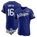 MATTH LA.Dodgers #16 Will Smith Player Royal World Series City Connect Elite Home Stitched Jerseys