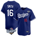 MATTH LA.Dodgers #16 Will Smith Player Royal World Series Limited Home Stitched Jerseys