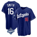 MATTH LA.Dodgers #16 Will Smith Player Royal World Series Meet Game Home Stitched Jerseys