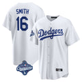 MATTH LA.Dodgers #16 Will Smith Player White World Series Meet Game Home Stitched Jerseys