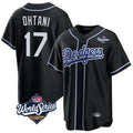 MATTH LA.Dodgers #17 Shohei Ohtani Player Black World Series Carbon Limited Home Stitched Jerseys