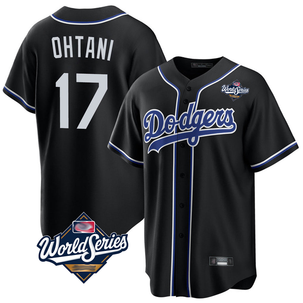 MATTH LA.Dodgers #17 Shohei Ohtani Player Black World Series Carbon Limited Home Stitched Jerseys