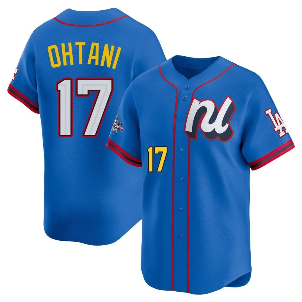 MATTHLA.Dodgers #17 Shohei Ohtani Player Blue All-Star Limited Home Stitched Jerseys