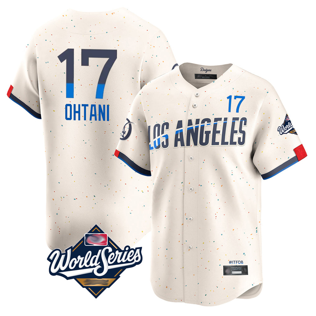 MATTH LA.Dodgers #17 Shohei Ohtani Player Cream World Series City Connect Limited Home Stitched Jerseys