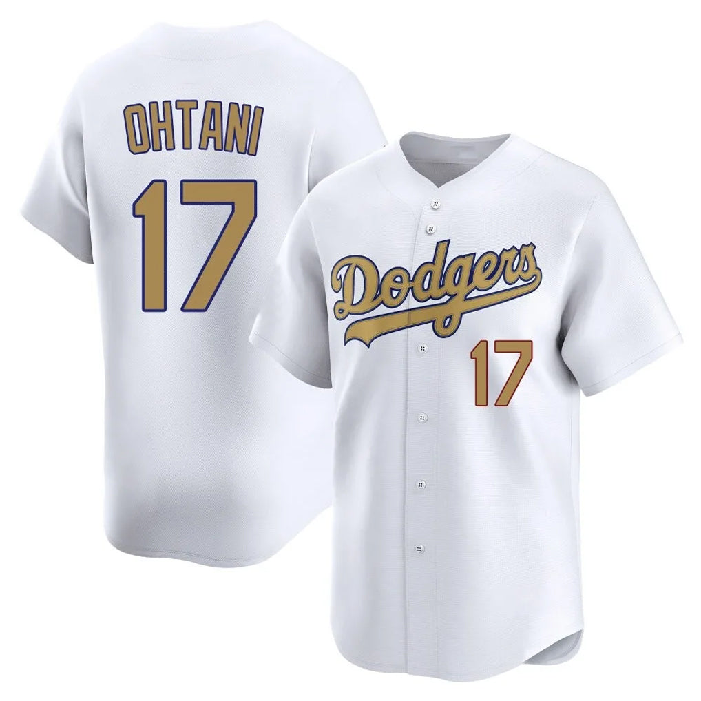 MATTH LA.Dodgers #17 Shohei Ohtani Player Gold Collection Limited Home Stitched Jerseys