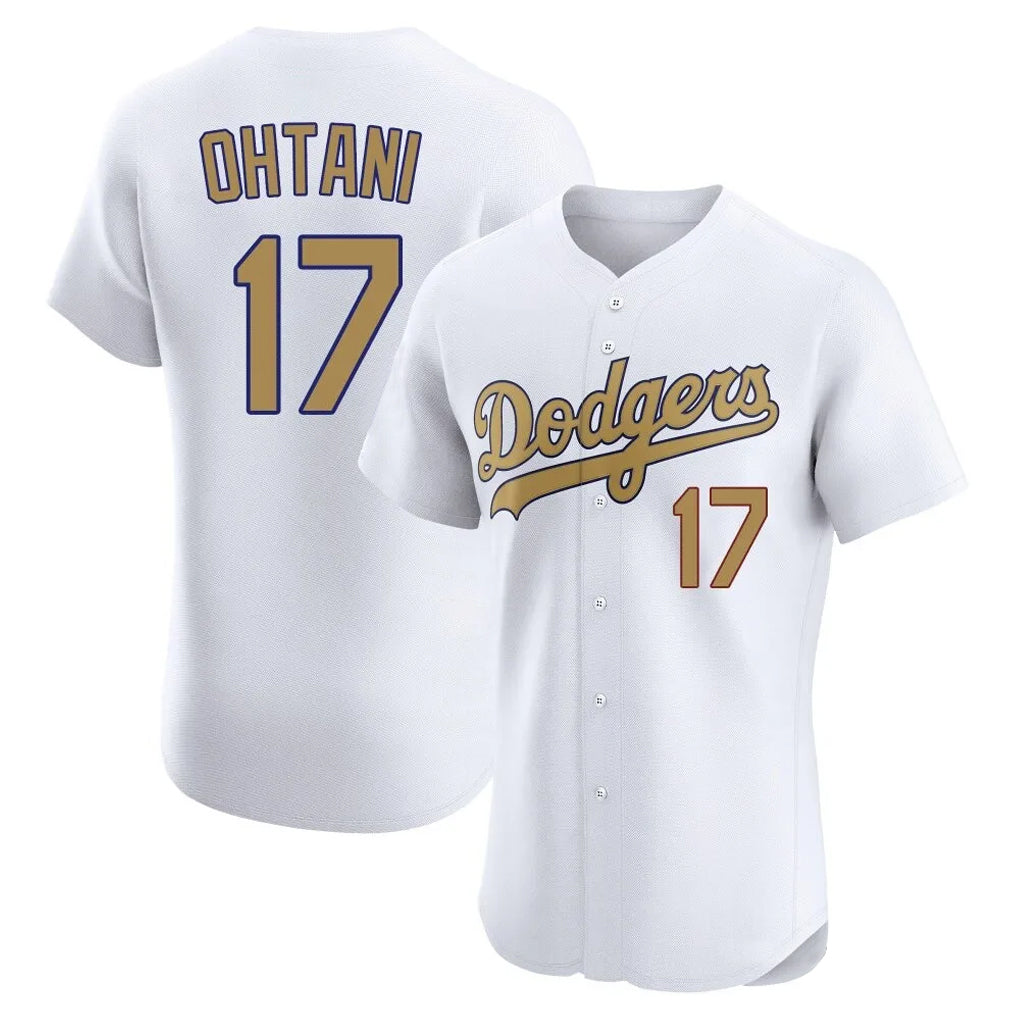 MATTH LA.Dodgers #17 Shohei Ohtani Player Gold Limited Elite Home Stitched Jerseys