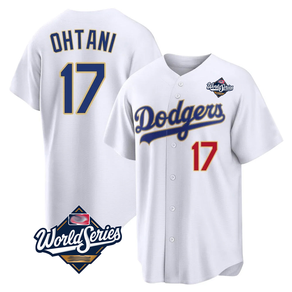 MATTH LA.Dodgers #17 Shohei Ohtani Player Gold White World Series 2026 Collection Stadium Limited Stitched Jerseys
