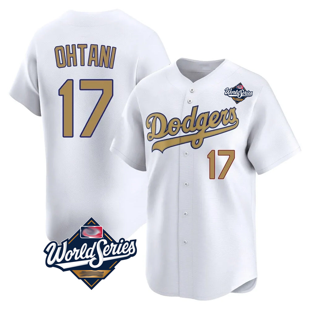 MATTH LA.Dodgers #17 Shohei Ohtani Player Gold World Series Collection Limited Home Stitched Jerseys