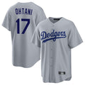 MATTH LA.Dodgers #17 Shohei Ohtani Player Gray Game Stitched Jerseys