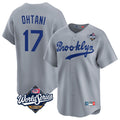 MATTH LA.Dodgers #17 Shohei Ohtani Player Gray World Series Game Limited Home Stitched Jerseys