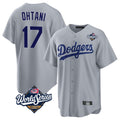 MATTH LA.Dodgers #17 Shohei Ohtani Player Gray World Series Game Stitched Jerseys