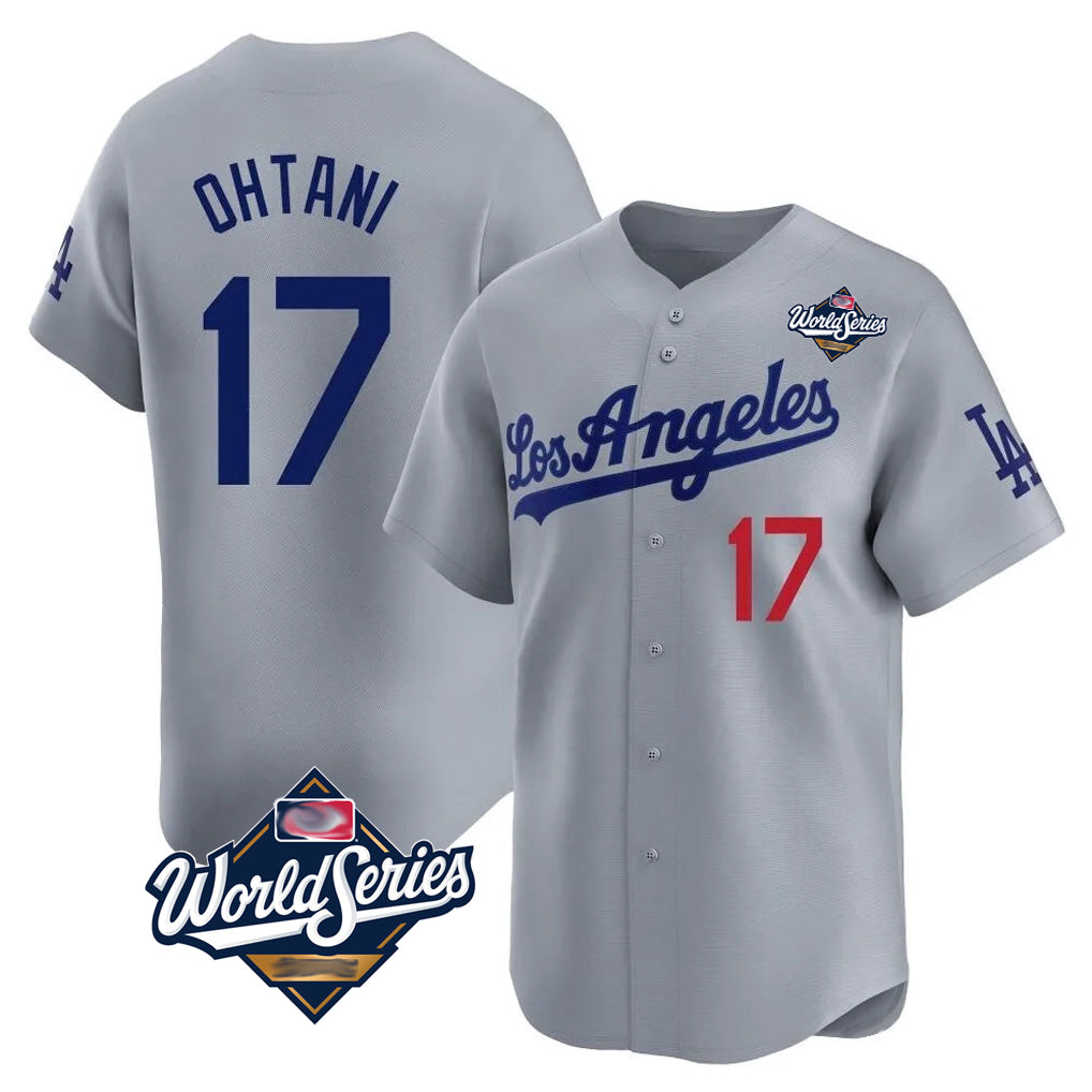 MATTH LA.Dodgers #17 Shohei Ohtani Player Gray World Series Limited Home Stitched Jerseys