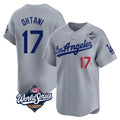 MATTH LA.Dodgers #17 Shohei Ohtani Player Gray World Series Limited Home Stitched Jerseys