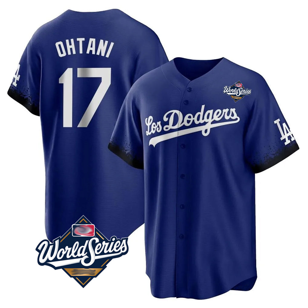 MATTH LA.Dodgers #17 Shohei Ohtani Player Royal World Series City Connect Home Game Stitched Jerseys