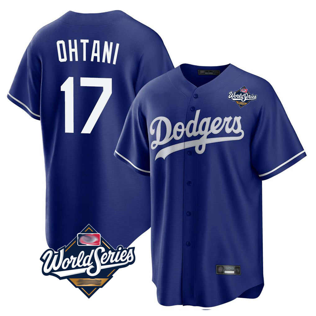 MATTH LA.Dodgers #17 Shohei Ohtani Player Royal World Series Home Game Stitched Jerseys