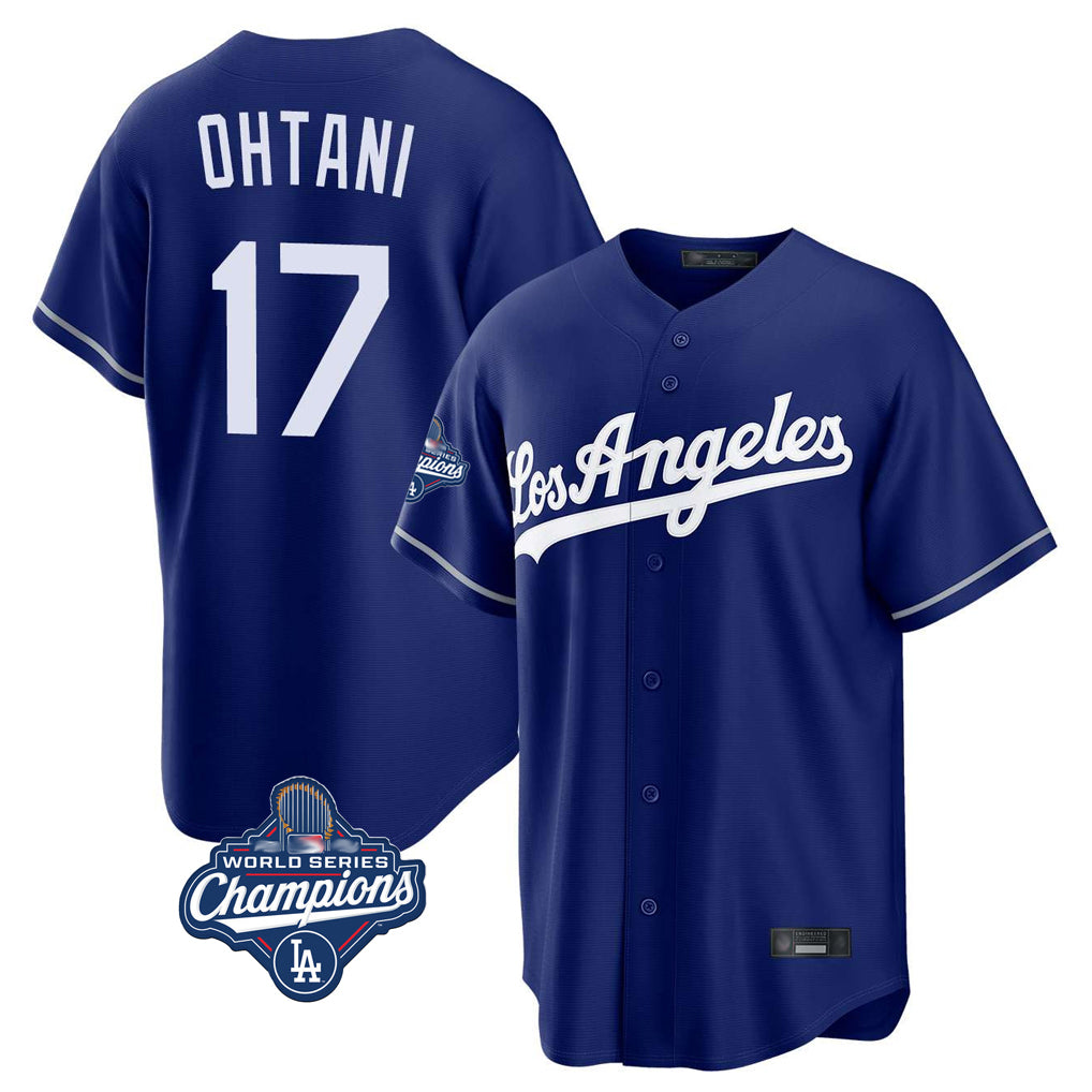 MATTH LA.Dodgers #17 Shohei Ohtani Player Royal World Series Meet Game Stitched Jerseys