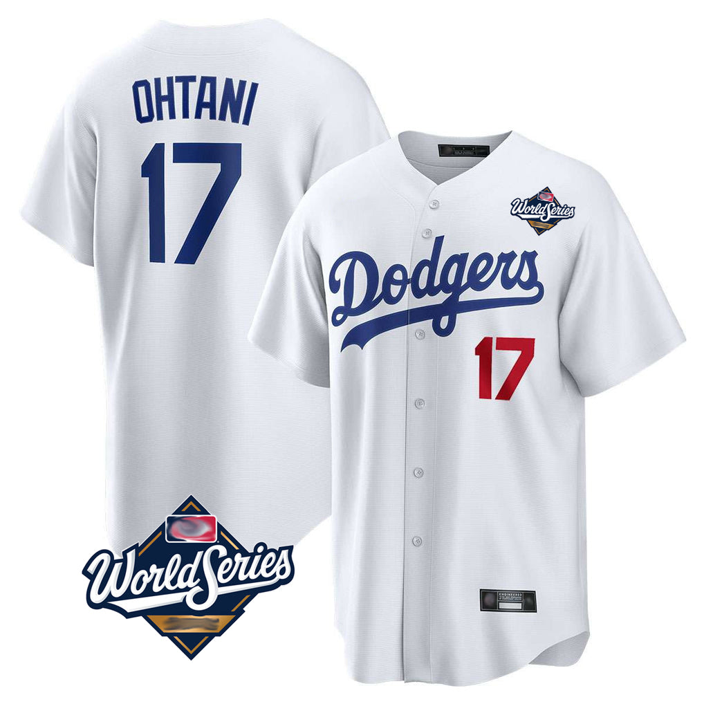 MATTH LA.Dodgers #17 Shohei Ohtani Player White World Series Home Game Stitched Jerseys