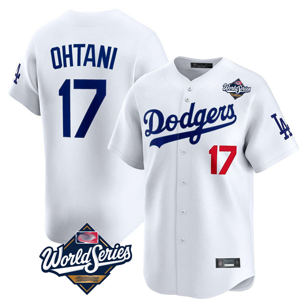 MATTH LA.Dodgers #17 Shohei Ohtani Player White World Series Limited Home Stitched Jerseys