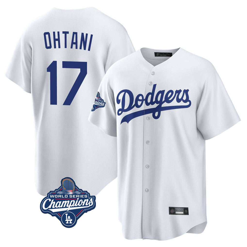MATTH LA.Dodgers #17 Shohei Ohtani Player White World Series Meet Game Home Stitched Jerseys