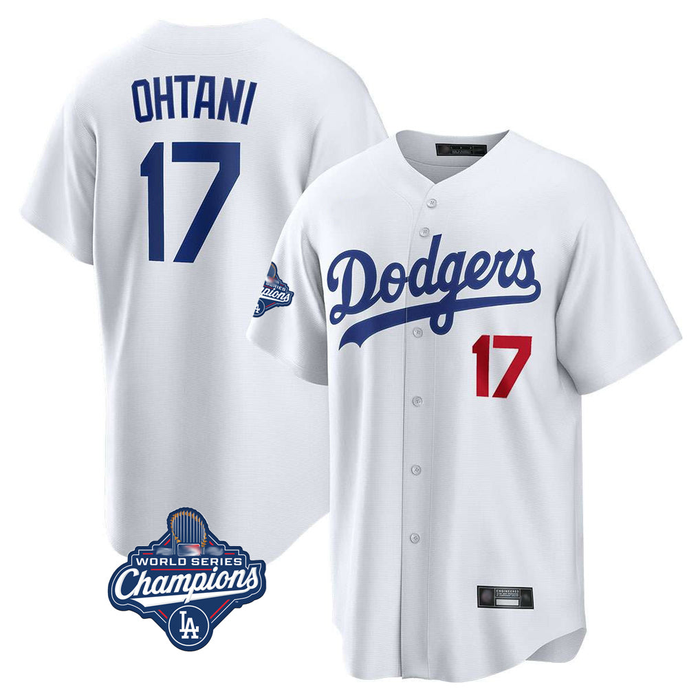 MATTH LA.Dodgers #17 Shohei Ohtani Player White World Series Meet Home Game Stitched Jerseys