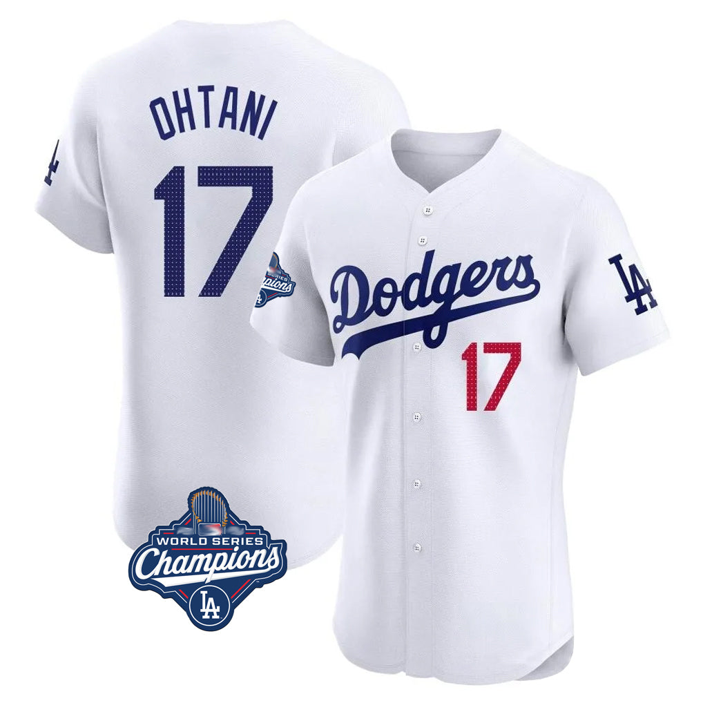 MATTH LA.Dodgers #17 Shohei Ohtani Player White World Series Meet Limited Elite Home Stitched Jerseys