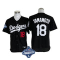 MATTH LA.Dodgers #18 Yoshinobu Yamamoto Player Black World Series Meet Limited Home Stitched Jerseys