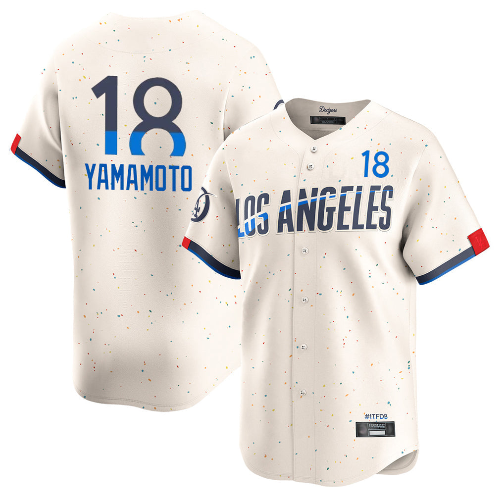 MATTH LA.Dodgers #18 Yoshinobu Yamamoto Player Cream City Connect Limited Home Stitched Jerseys