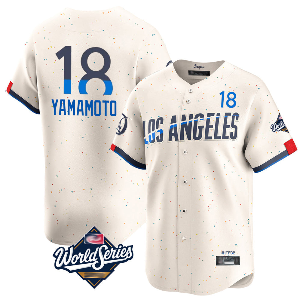MATTH LA.Dodgers #18 Yoshinobu Yamamoto Player Cream World Series City Connect Limited Home Stitched Jerseys