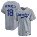 MATTH LA.Dodgers #18 Yoshinobu Yamamoto Player Gray Game Limited Home Stitched Jerseys