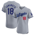 MATTH LA.Dodgers #18 Yoshinobu Yamamoto Player Gray Limited Elite Home Stitched Jerseys
