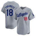 MATTH LA.Dodgers #18 Yoshinobu Yamamoto Player Gray Limited Home Stitched Jerseys