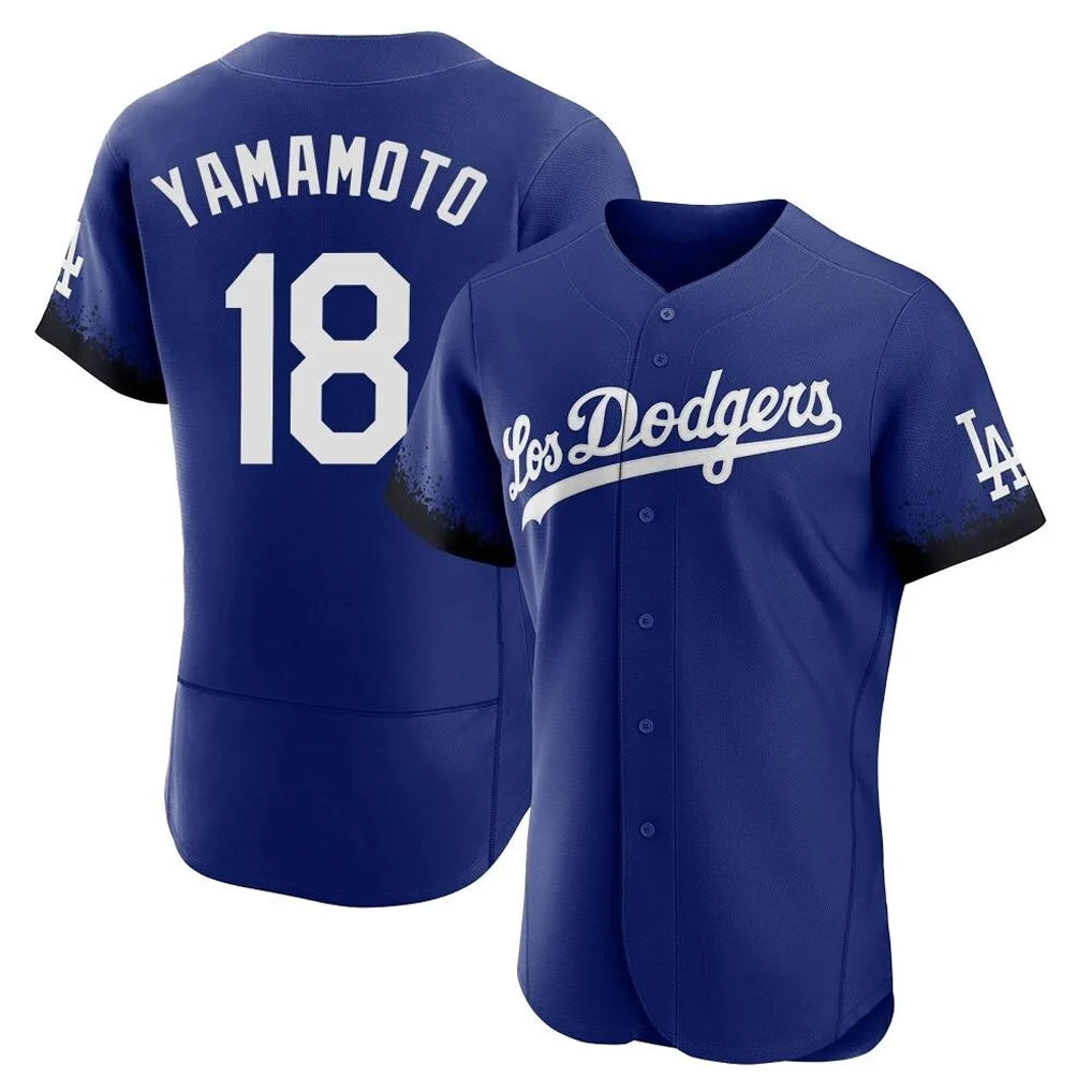 MATTH LA.Dodgers #18 Yoshinobu Yamamoto Player Royal City Connect Elite Home Stitched Jerseys