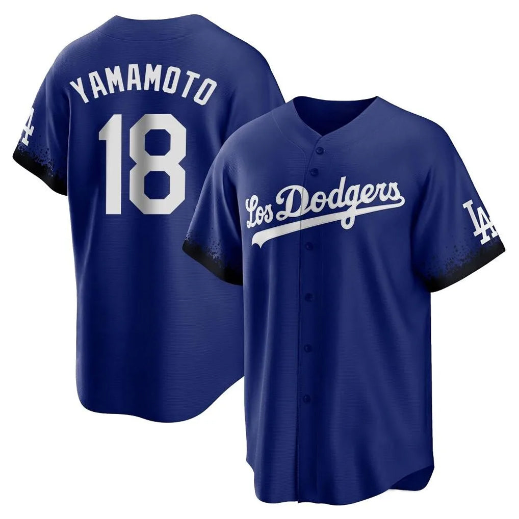 MATTH LA.Dodgers #18 Yoshinobu Yamamoto Player Royal City Connect Home Game Stitched Jerseys