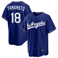 MATTH LA.Dodgers #18 Yoshinobu Yamamoto Player Royal Game Stitched Jerseys