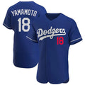 MATTH LA.Dodgers #18 Yoshinobu Yamamoto Player Royal Limited Elite Home Stitched Jerseys