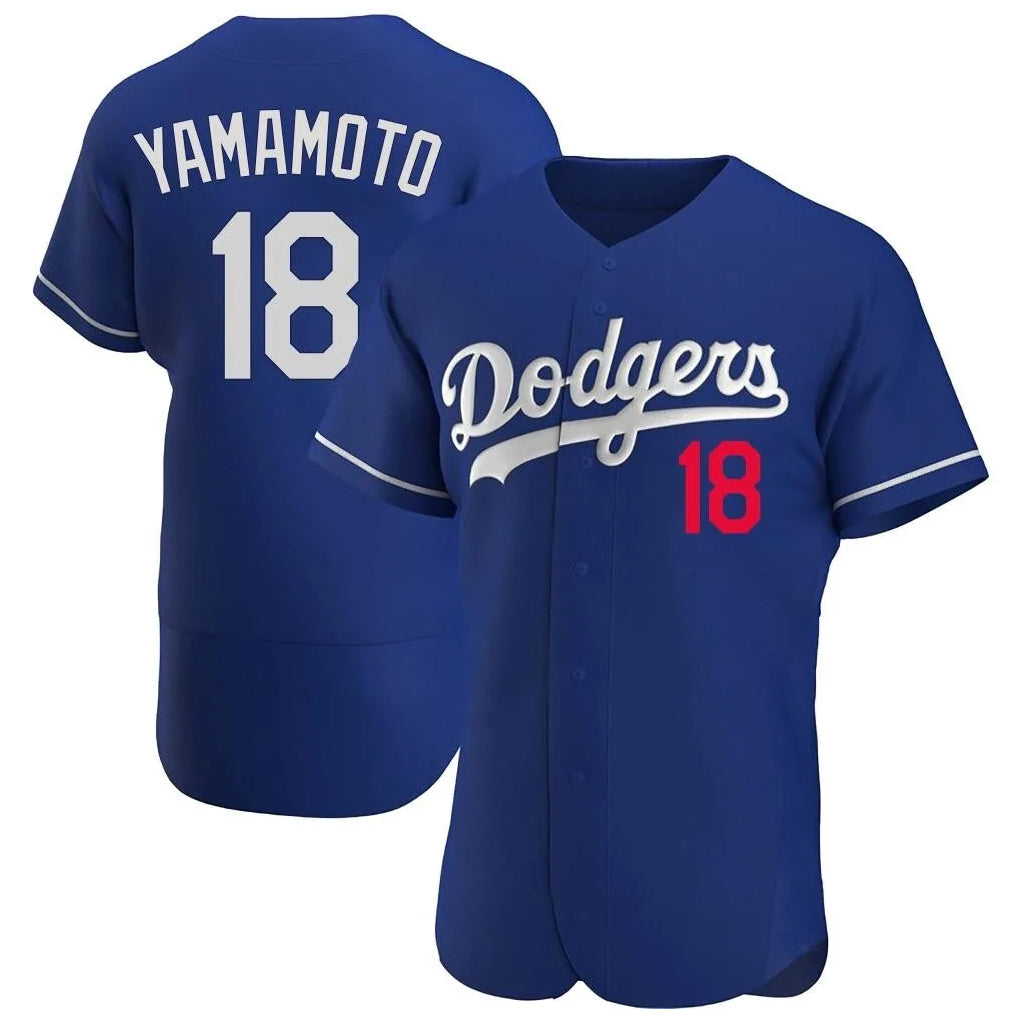 MATTH LA.Dodgers #18 Yoshinobu Yamamoto Player Royal Limited Elite Home Stitched Jerseys