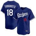 MATTH LA.Dodgers #18 Yoshinobu Yamamoto Player Royal Limited Home Stitched Jerseys
