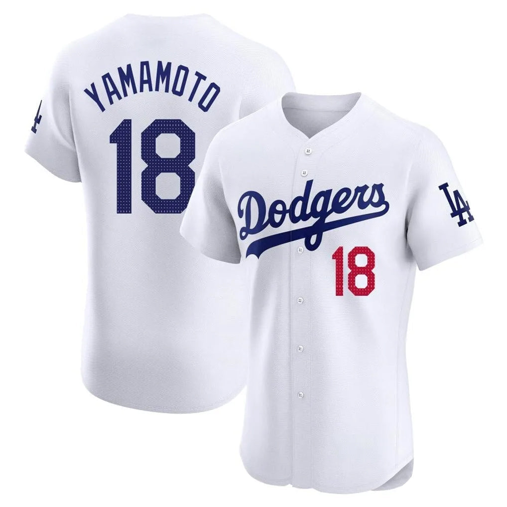 MATTH LA.Dodgers #18 Yoshinobu Yamamoto Player White Limited Elite Home Stitched Jerseys