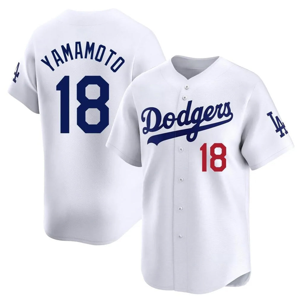 MATTH LA.Dodgers #18 Yoshinobu Yamamoto Player White Limited Home Stitched Jerseys