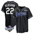 MATTH LA.Dodgers #22 Clayton Kershaw Player Black World Series Carbon Limited Home Stitched Jerseys