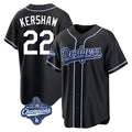 MATTH LA.Dodgers #22 Clayton Kershaw Player Black World Series Meet Carbon Limited Home Stitched Jerseys